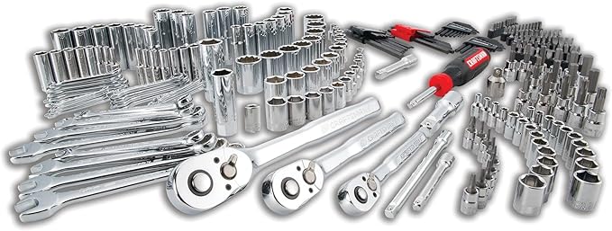 CRAFTSMAN Socket Set, 262-Piece Mechanic Tool Set, 1/4", 3/8", 1/2" Drive, SAE / Metric,